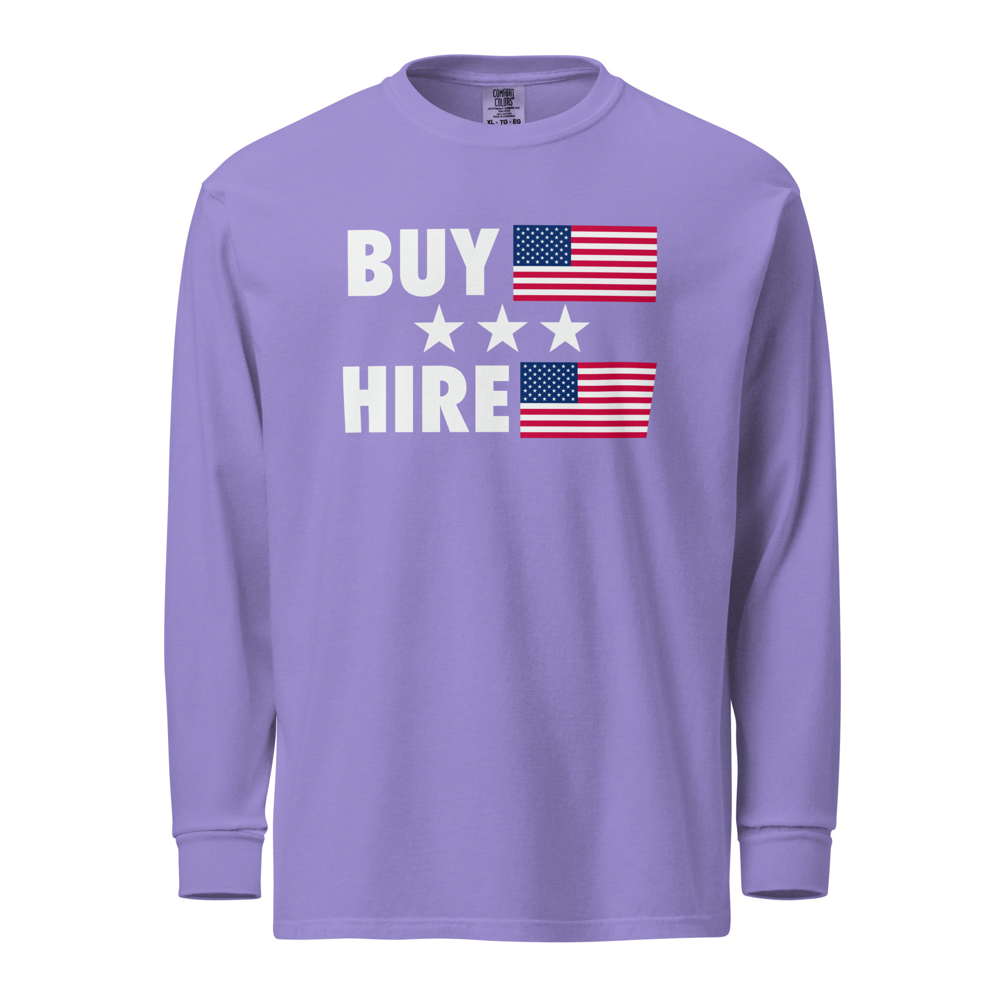 Buy American Hire American Long Sleeve Shirt / Violet / S