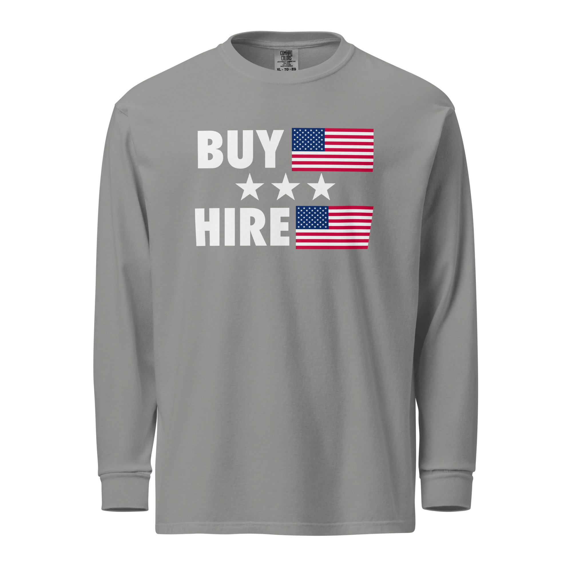 Buy American Hire American Long Sleeve Shirt / Grey / S