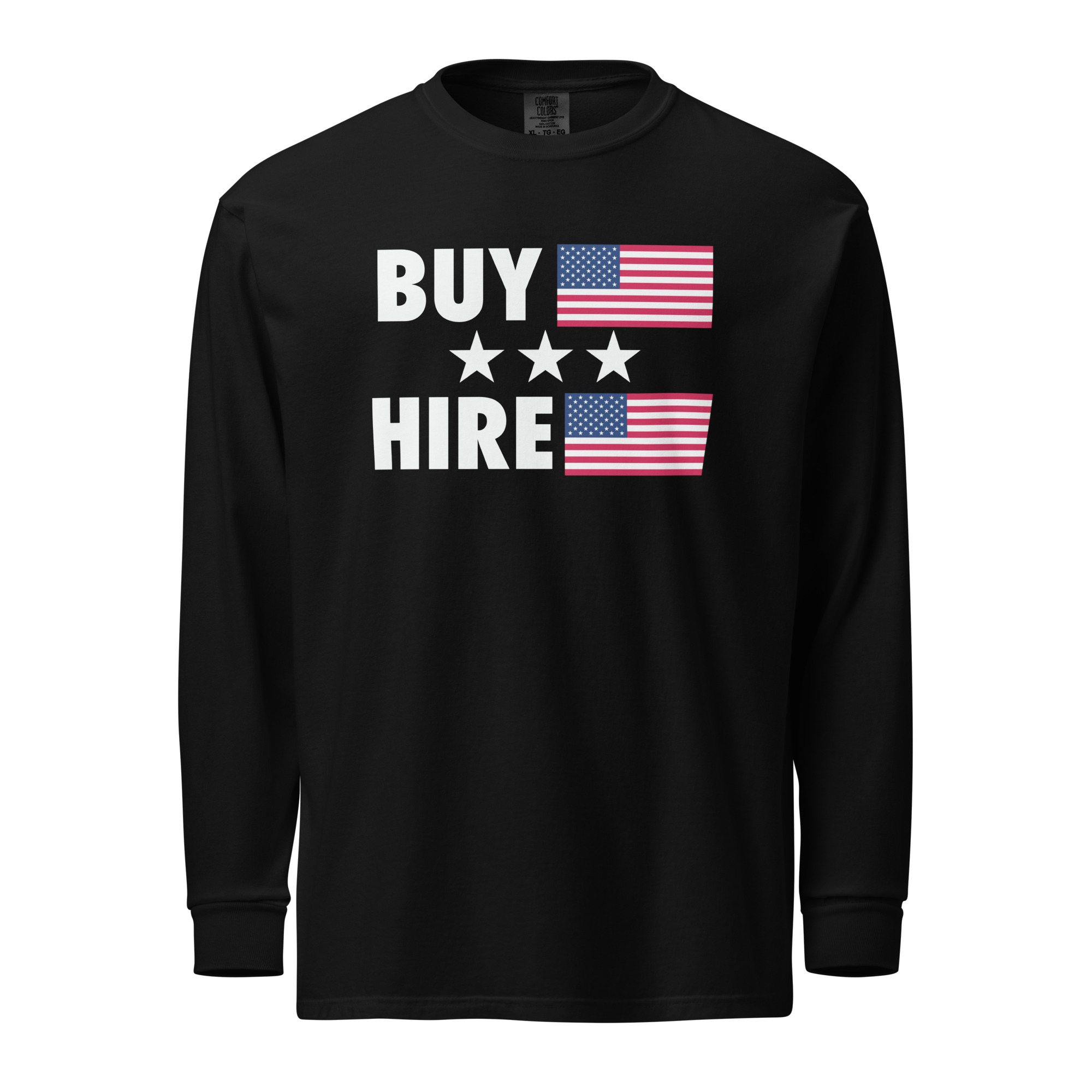 Buy American Hire American Long Sleeve Shirt / Black / S