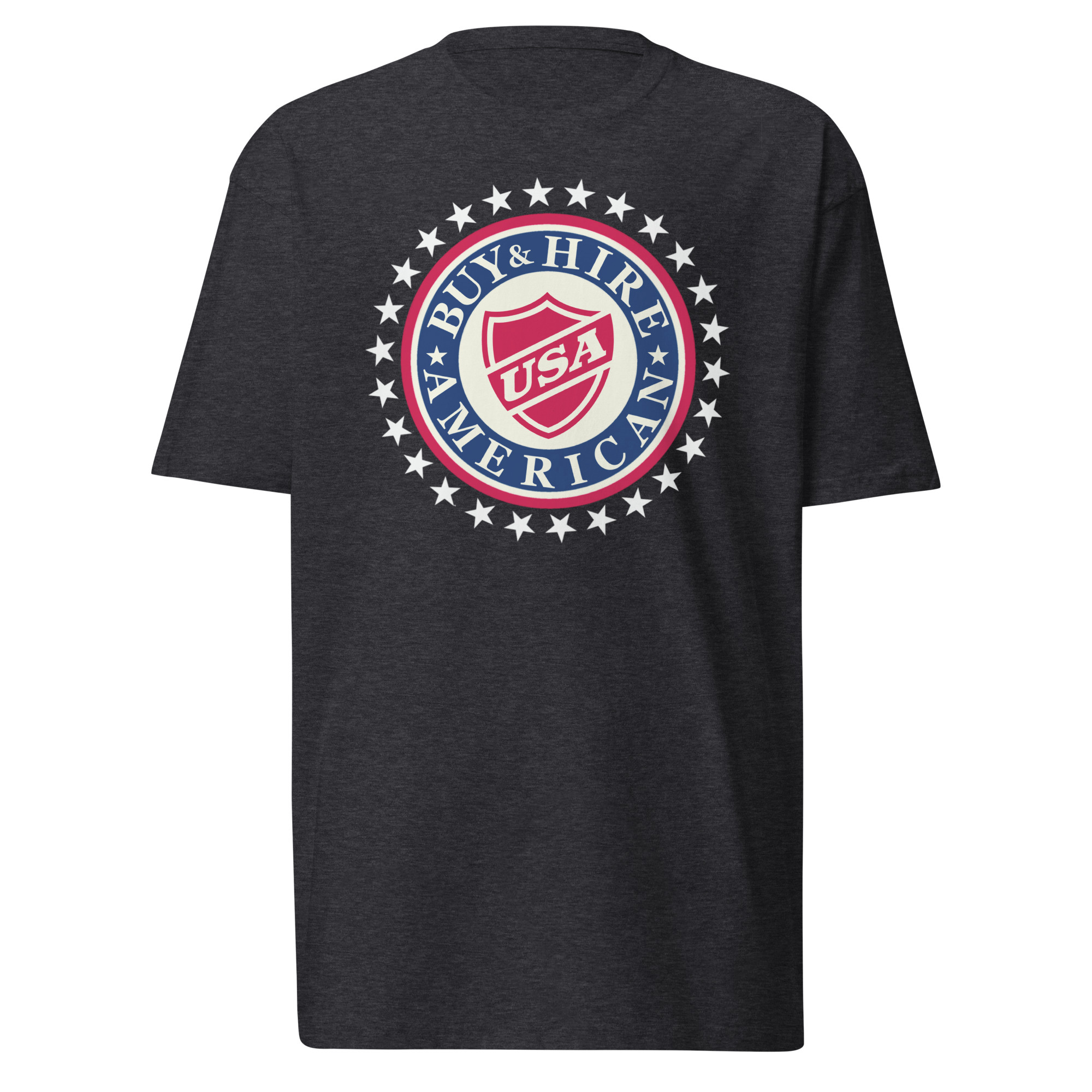 Buy & Hire American T-Shirt / Charcoal Heather / XL