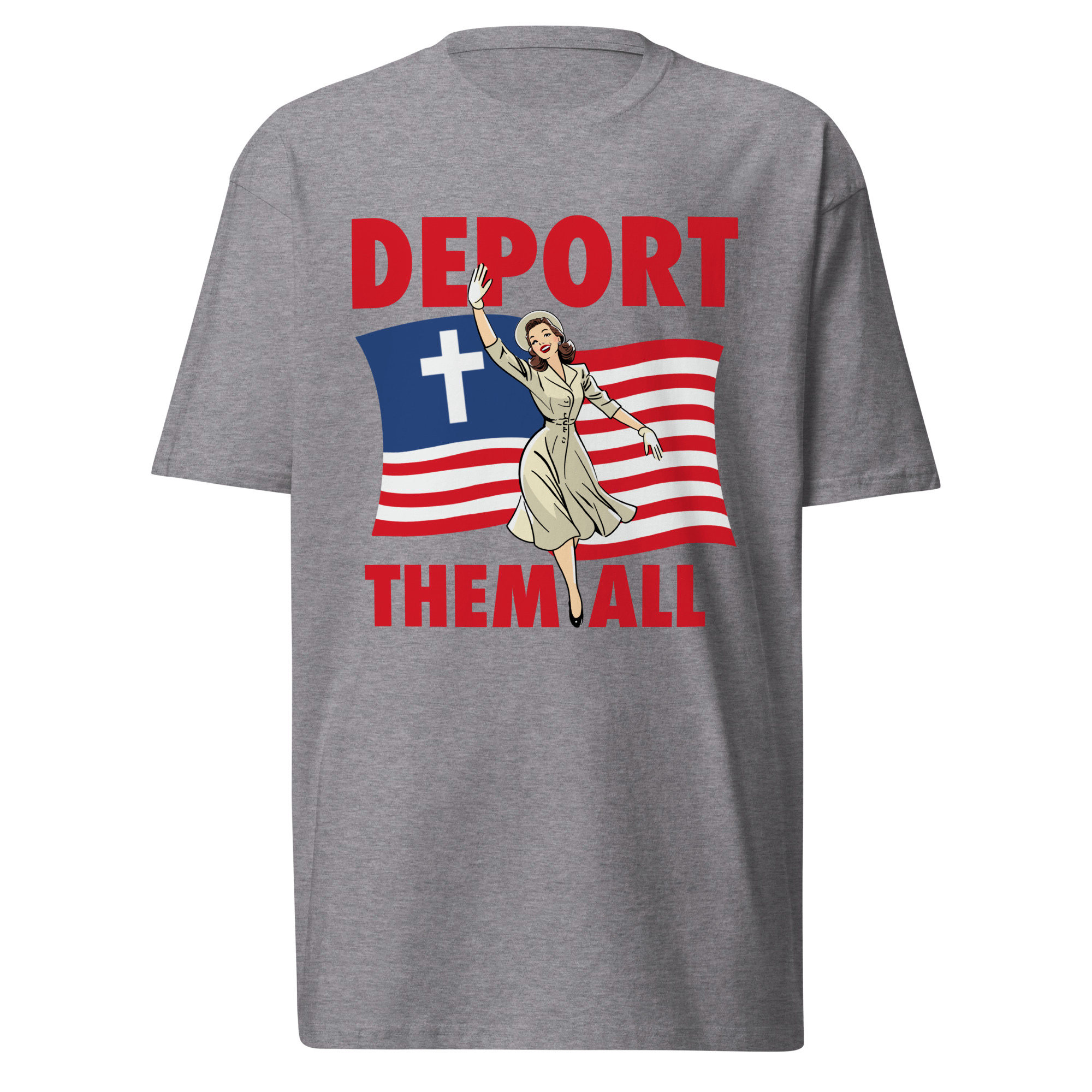 Deport Them All Flag T-Shirt / Carbon Grey / S
