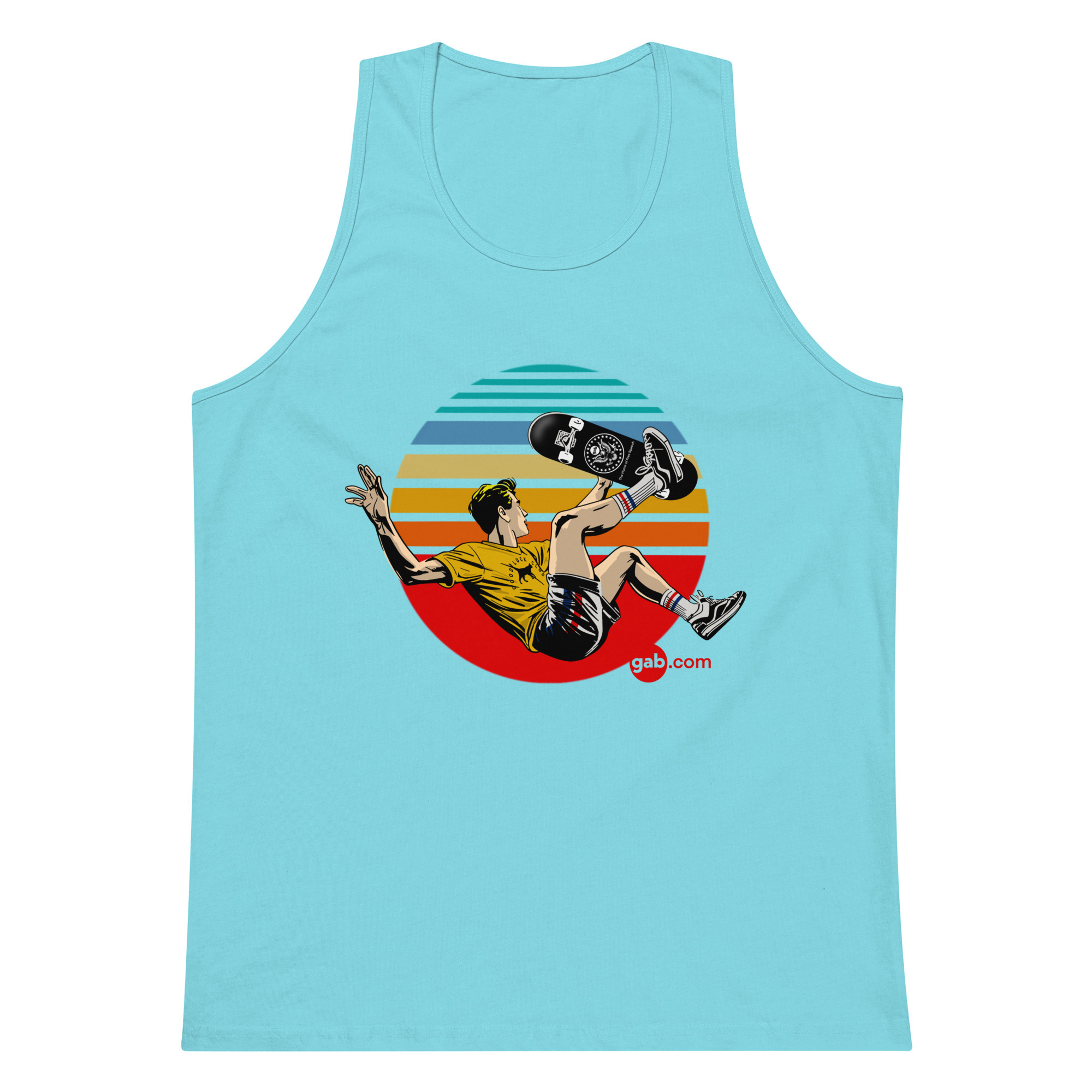 Gab Skateboard Tank Top / Pacific Blue / XL