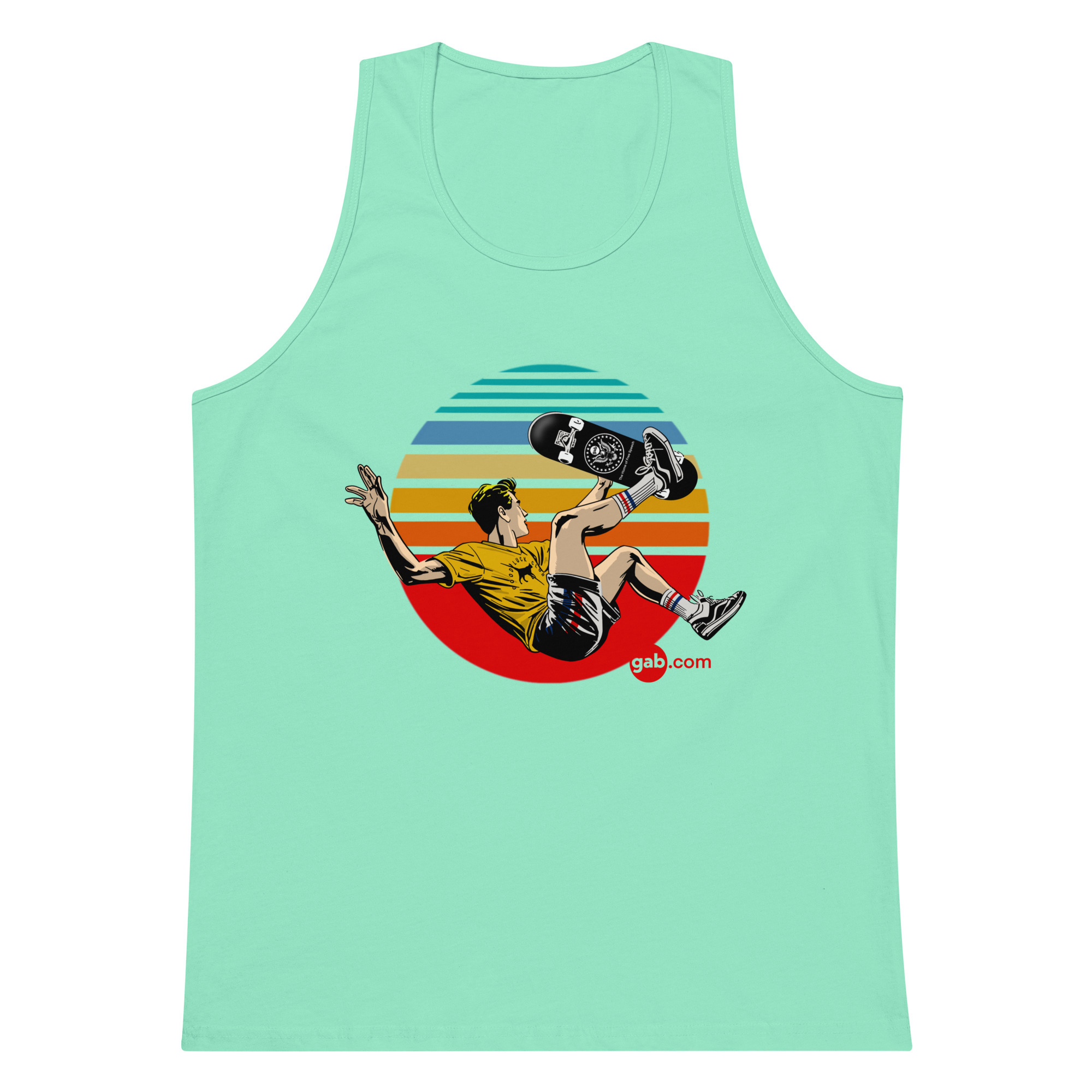 Gab Skateboard Tank Top / Mint / M