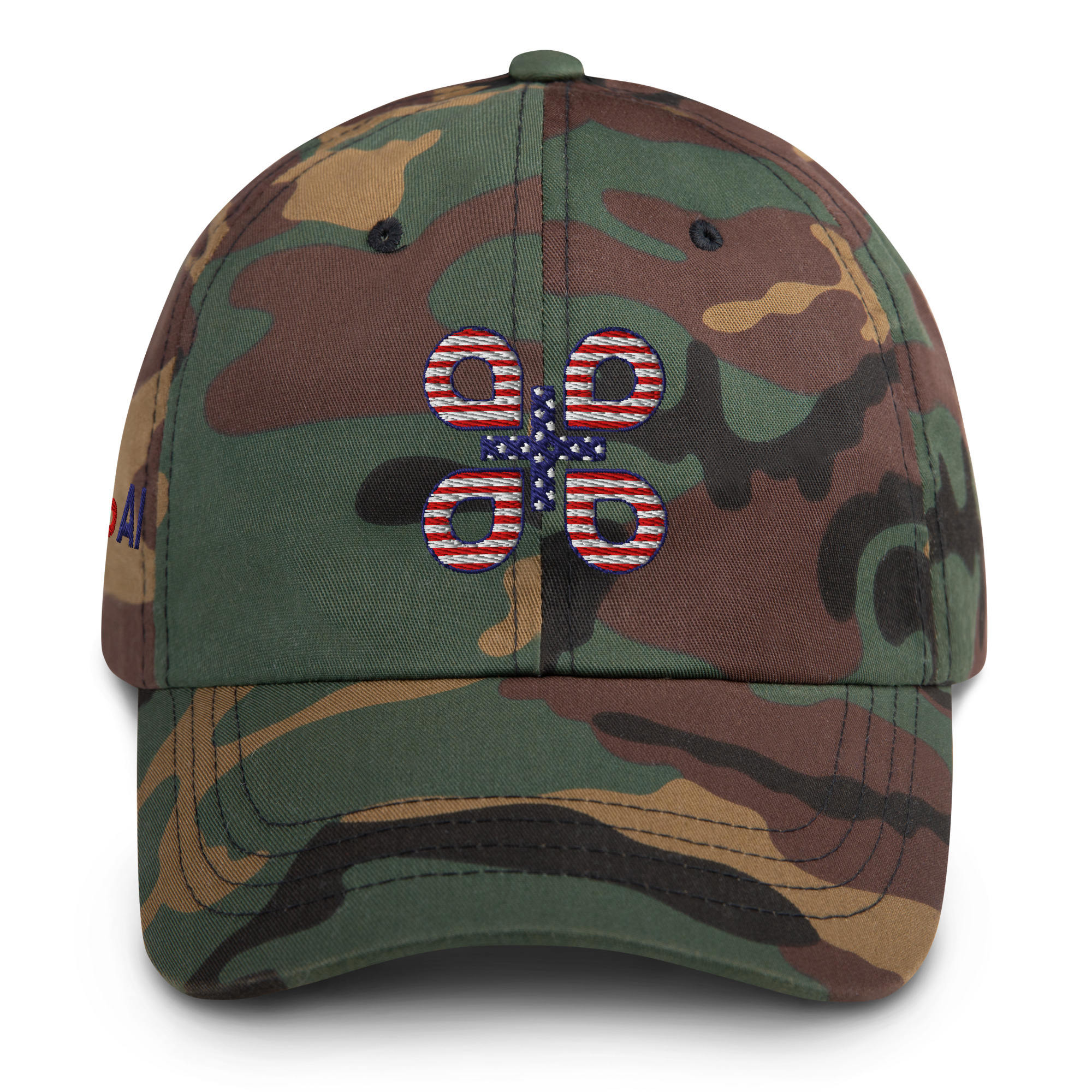 American AI Dad Hat / Green Camo