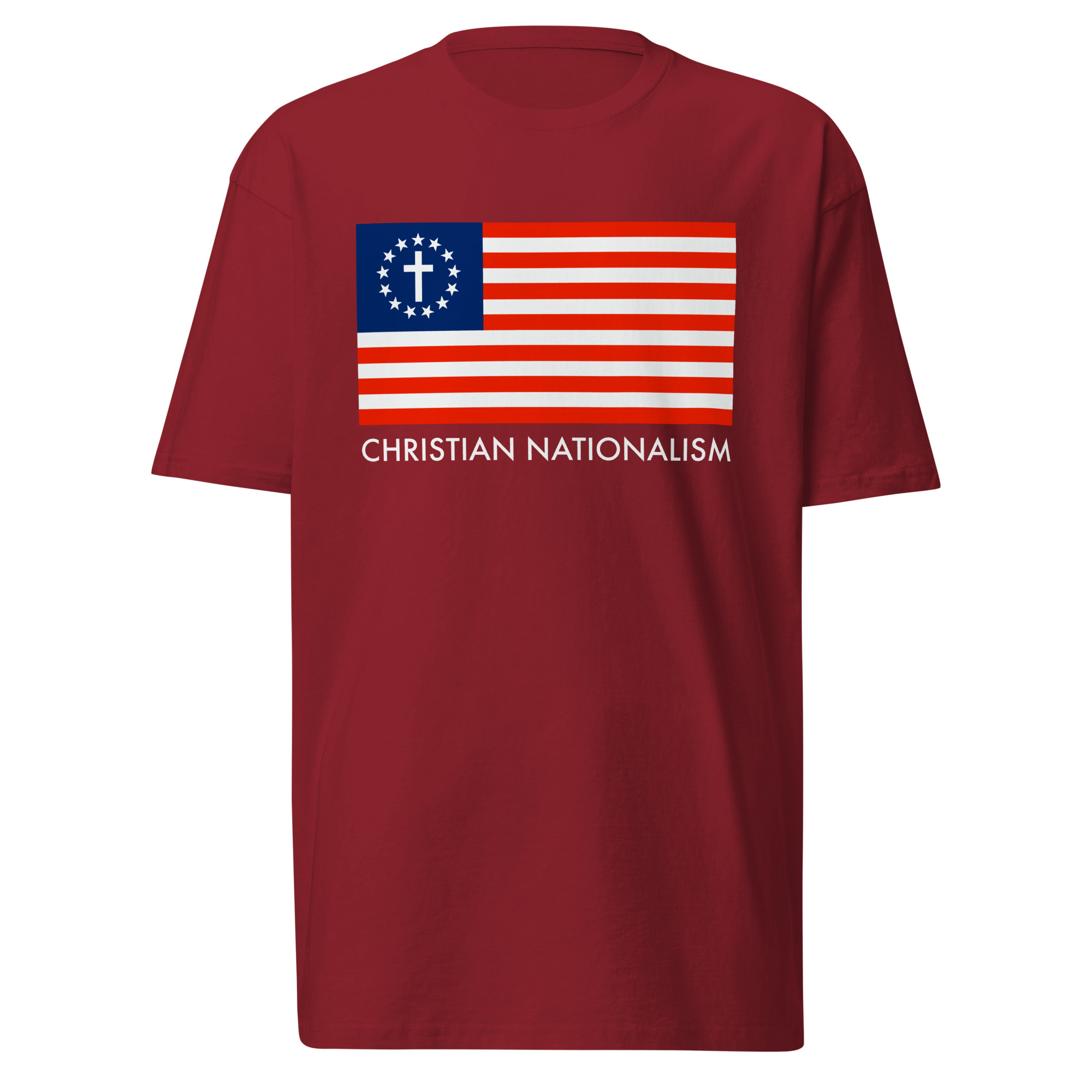 Betsy Ross Christian Nationalist T-Shirt / Brick Red / S