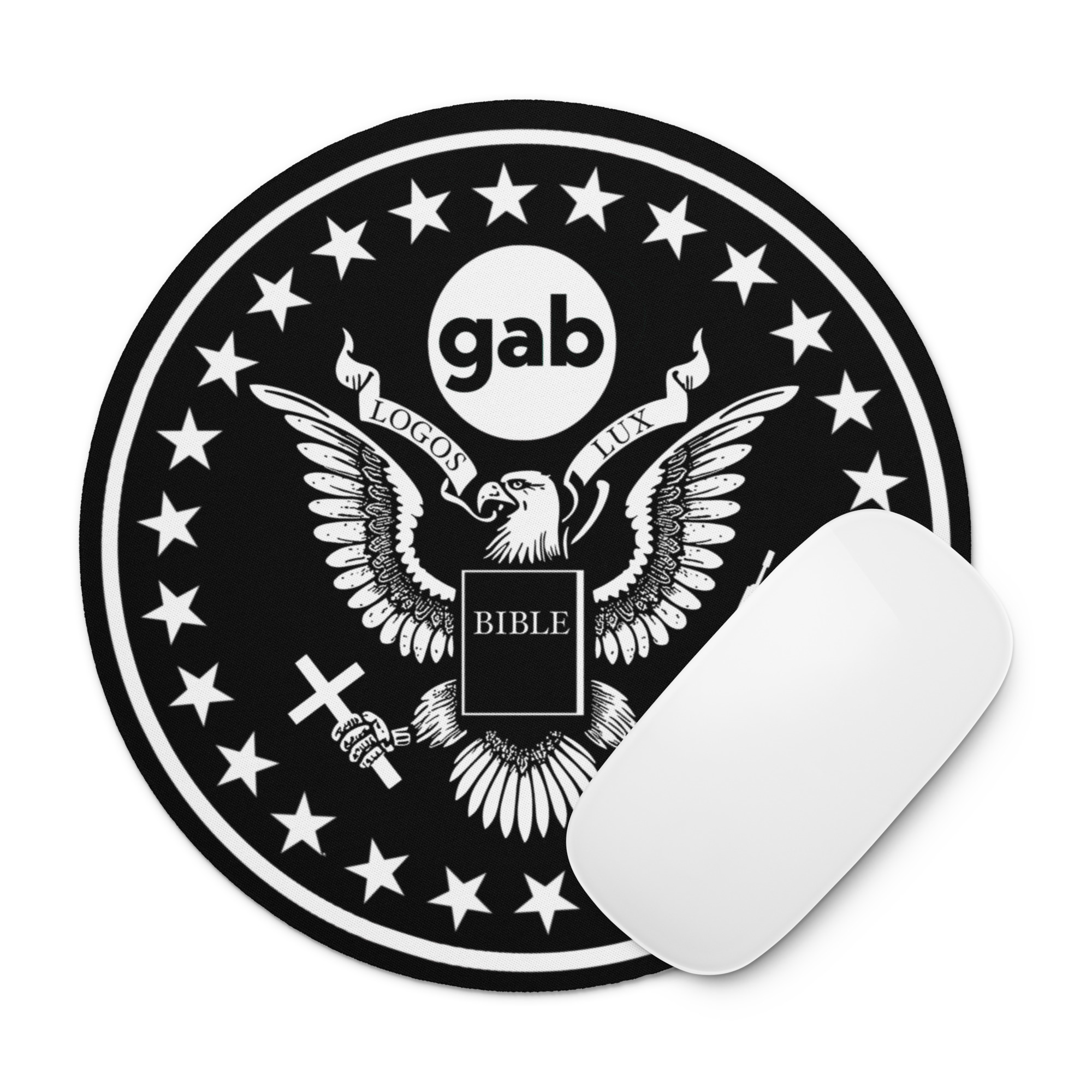 Gab Emblem Round Mouse Pad
