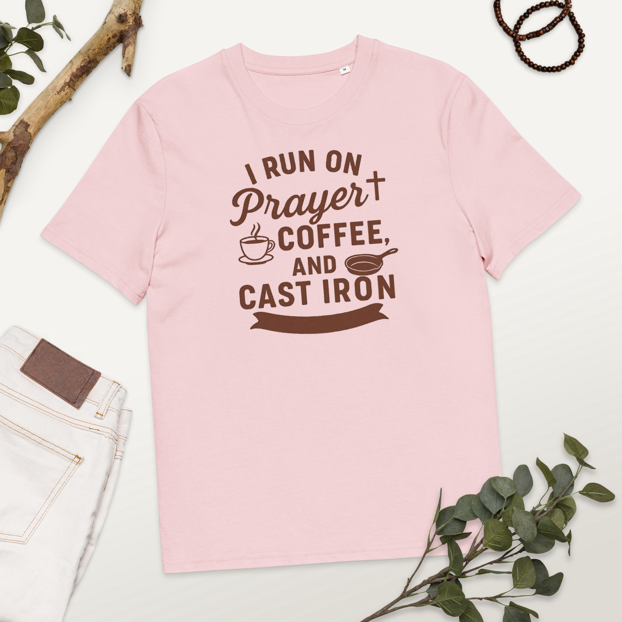 I Run On Tee / Cotton Pink / M