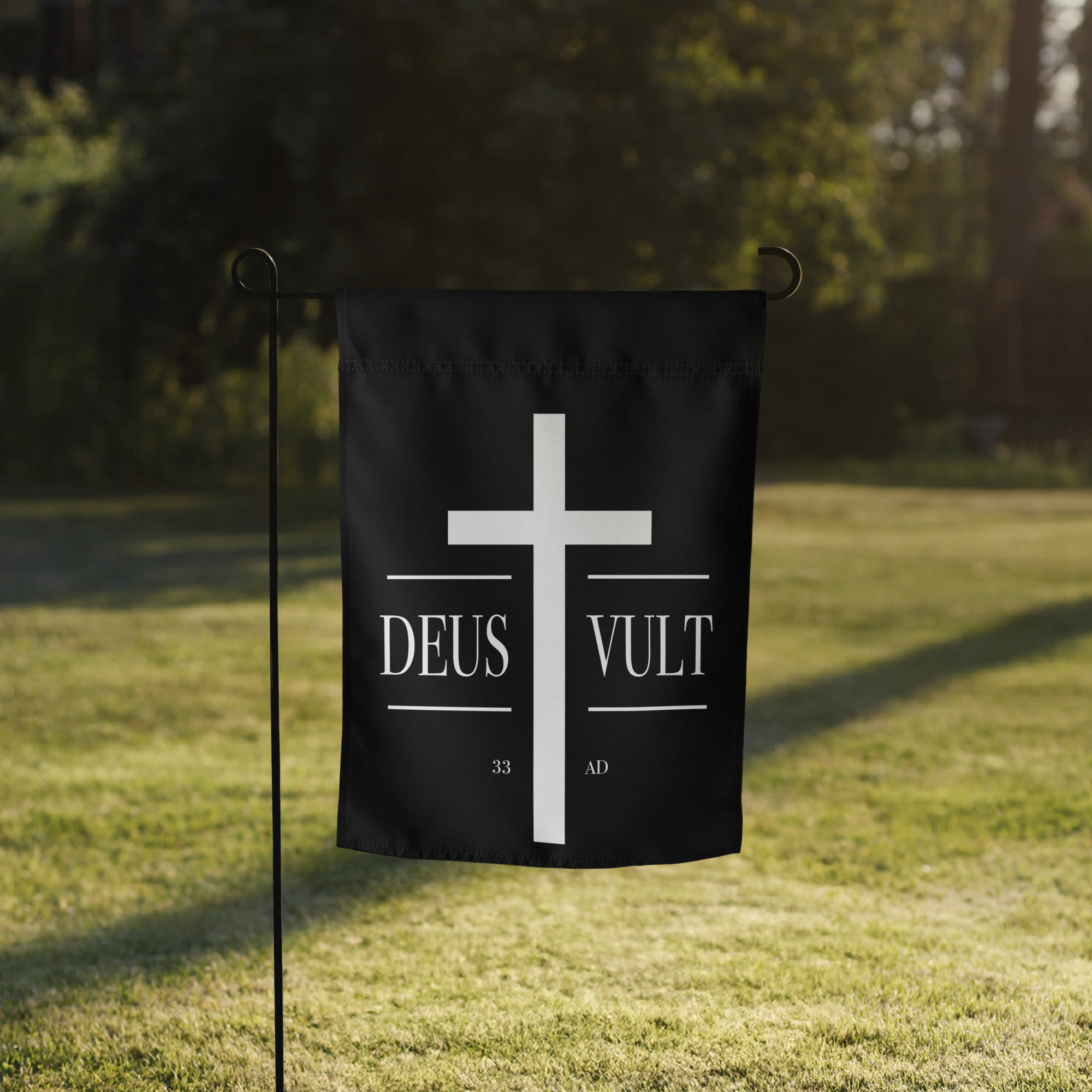 Deus Vult Garden Flag
